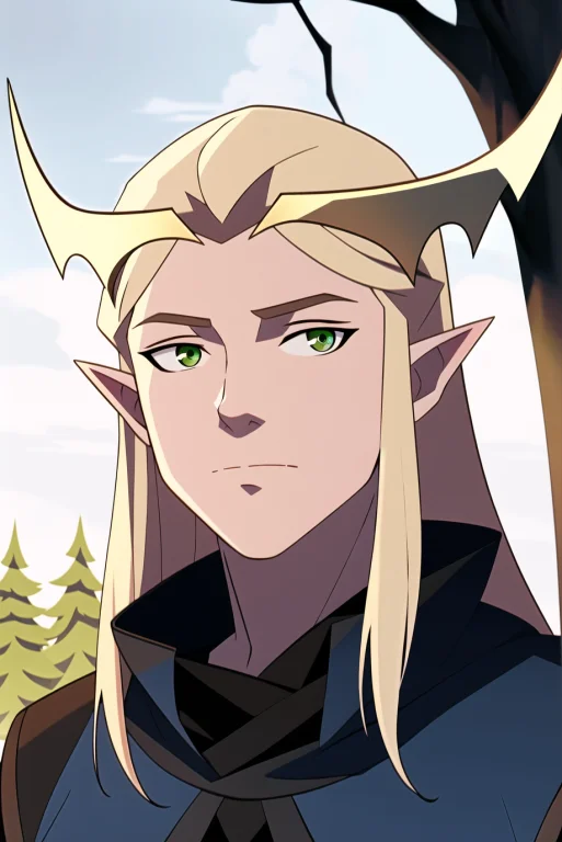 Vox Machina Style, Outdoors, Woods, Trees, Solo, 1boy, Male...