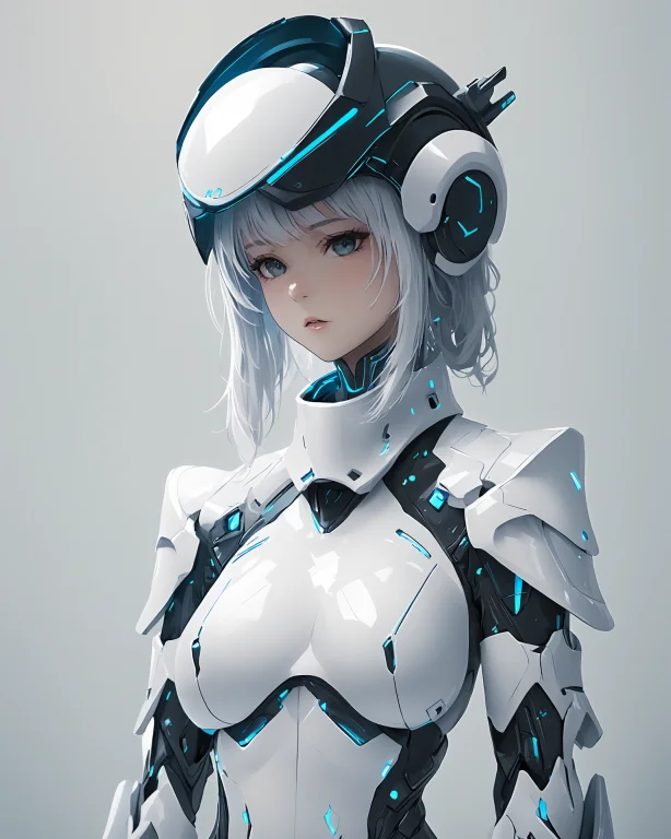 A Woman With A Futuristic Outfit And A Futuristic Helmet On...