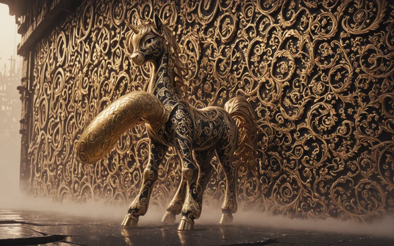 Ultra-high Resolution, 12k, Porcelain Ponies, Soldier In Pow...