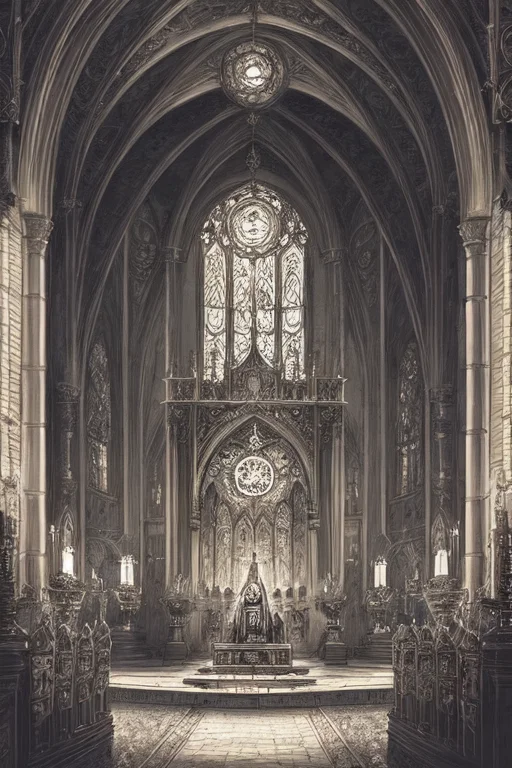 A Steampunk Knight, Praying At An Altar, Intricate, Detailed...