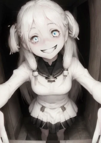 Anime Girl With Smile, Detailed, Realistic, Beautiful, 4k,8k... — Stable Diffusion AI Prompt: anime girl with smile, detailed, realistic, beautiful, 4k,8k, white pupils, 