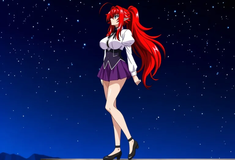 Long Red Hair, Elf, Ponytail, Anime Screenshot, Anime Colori...