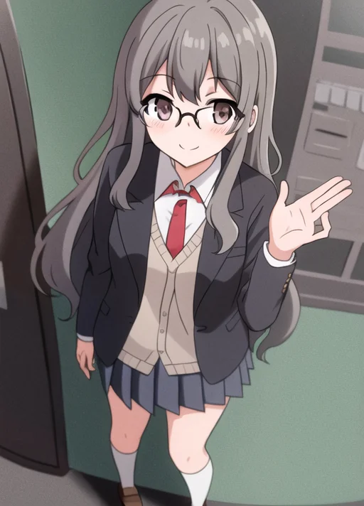 Lorafutaba0.6,futaba Rio, Glasses,gray Hair,highres,masterpi...