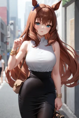 Masterpiece, Best Quality, Maruzensky Umamusume, Black Skirt... — Stable Diffusion AI Prompt: masterpiece, best quality, maruzensky \(umamusume\), black skirt, sleeveless shi...