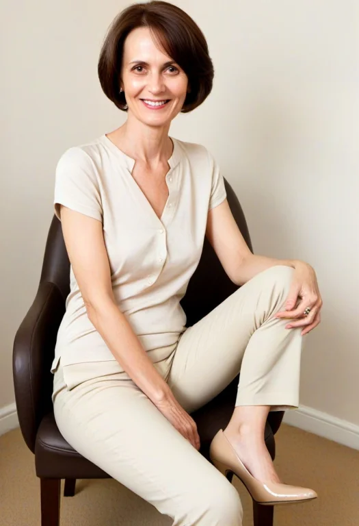 47 Year Old Woman, Narrow Face, Jaw, Cheekbones, Skinny, Sho...