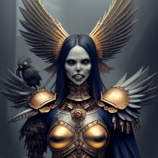 Art By Embbontrex-225, Valkyrie Warrior With Wings And Gothi...