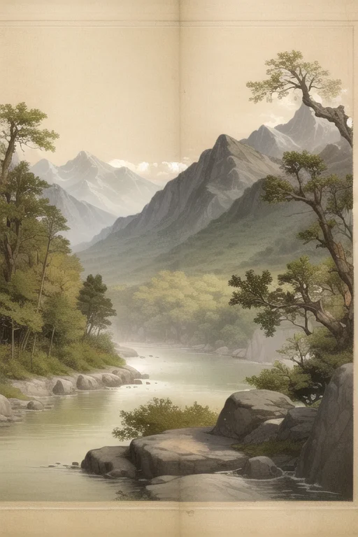 Lorastyle Kimhongdo1 Landscape, Bamboo Forest, River, Mounta...