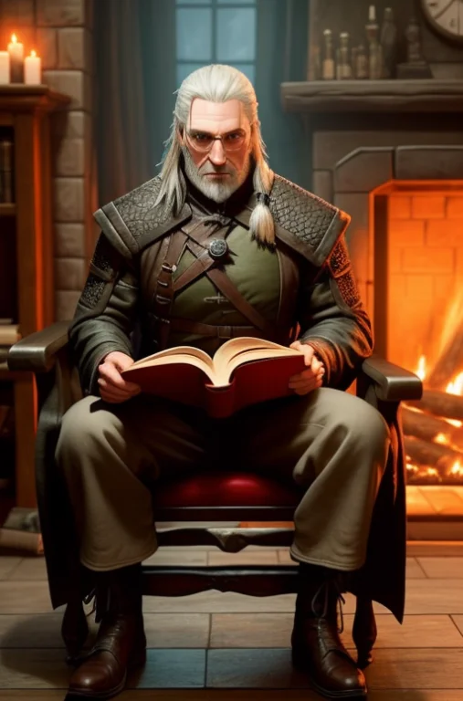 Geralt Of Rivia Witcher, Chubby, Over 150 Years Old, Wearing...
