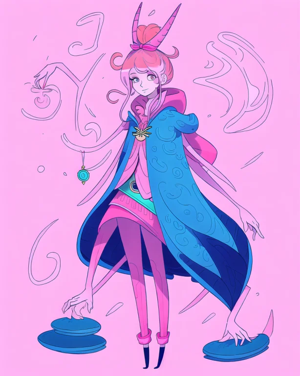 Ayejaymakeart , Woman, Wearing A Pink Cloak With A Bolo Tie,...