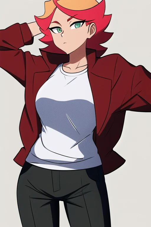 Amanda Oneill, Red Jacket, Black Pants, Masterpiece, Best Qu...