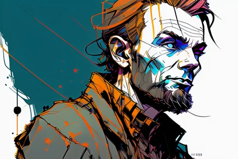 Nvinkpunk Style, Abraham Lincoln — Stable Diffusion AI Prompt: nvinkpunk style, abraham lincoln