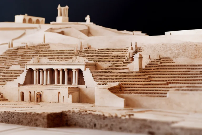Ancient Roman Architecture, Handmade Model Style, Detailed C...