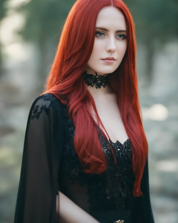 Professional Portrait Photography, 85mm Lens, Gothic Woman W...