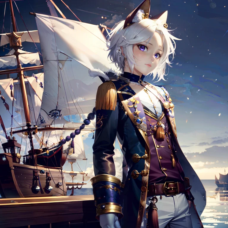 Highly Detailed, Masterpiece, Steampunk Style, White Hair, S...