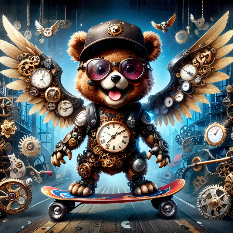 Adorable Teddy Bear, Wearing Sunglsses, Open Mouth Grin, Wea...