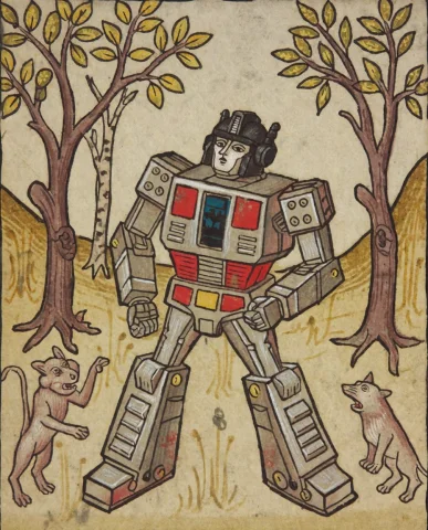 Close To Medieval, A Transformer In A Forest, — Stable Diffusion AI Prompt: Close to : medieval, a transformer in a forest,