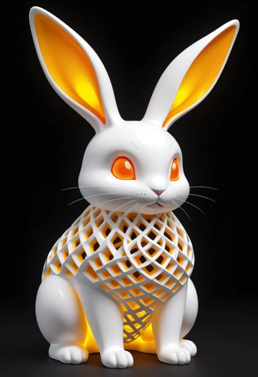 Gyroid Lattice, Rabbit, Gyroid Rabbit, Rabbit Made Of Geomet...