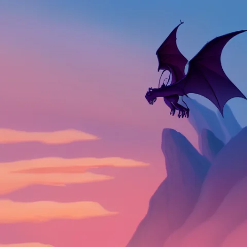 Classic Disney Style Massive Fantasy Dragon, Magical, Irides... — Stable Diffusion AI Prompt: classic disney style massive fantasy dragon, magical, iridescent scales, atmosph...