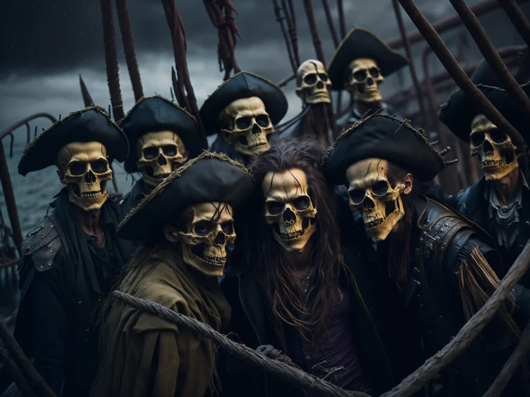 1800 Pirates On A Pirate Ship Taking A Selfieaward Winning P...