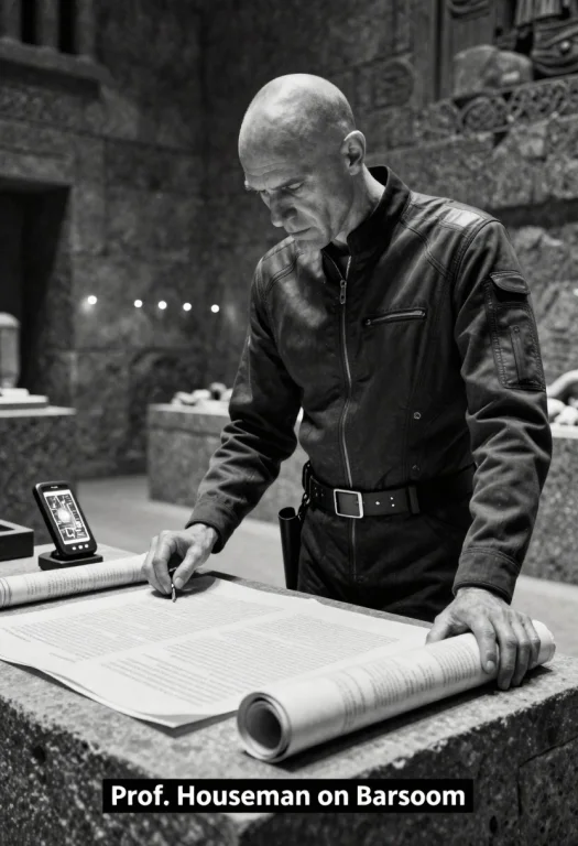 Black And White Cinematic Image Of A Tall, Attractive Bald C...