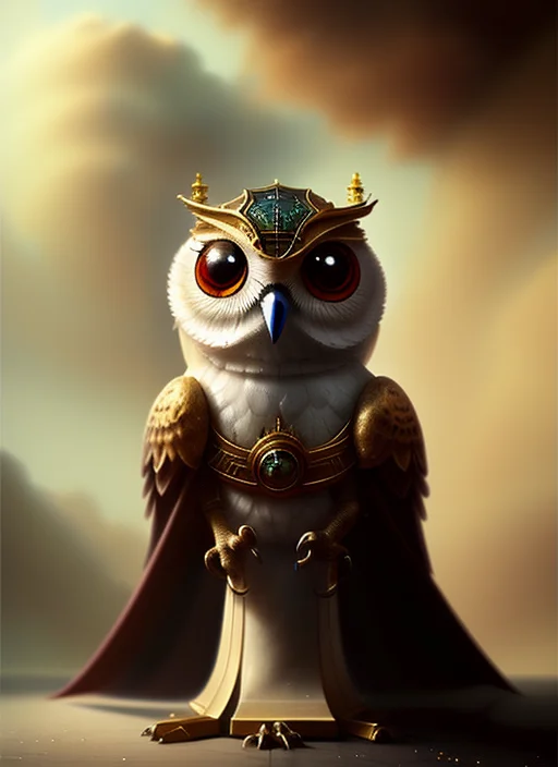 Owlish Face Empress, Dd, Fantasy, Portrait, Highly Detailed,...
