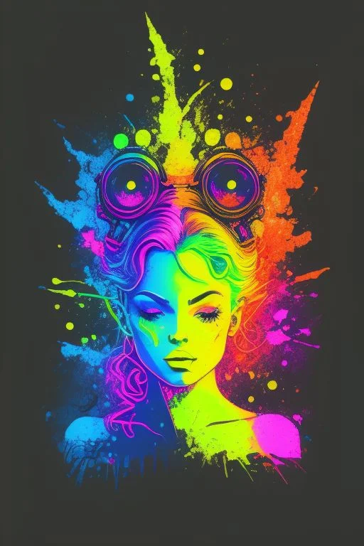 I Want To Believe In Neon Colors, As A T-shirt Logo In The S...