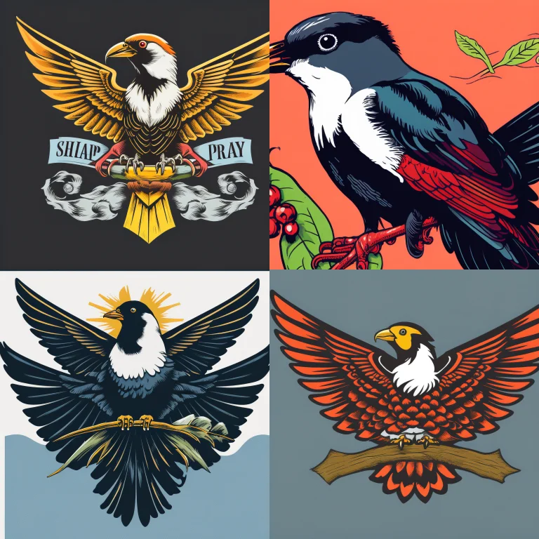 Bird Of Pray, Sharp Clear Centered Tshirt Design