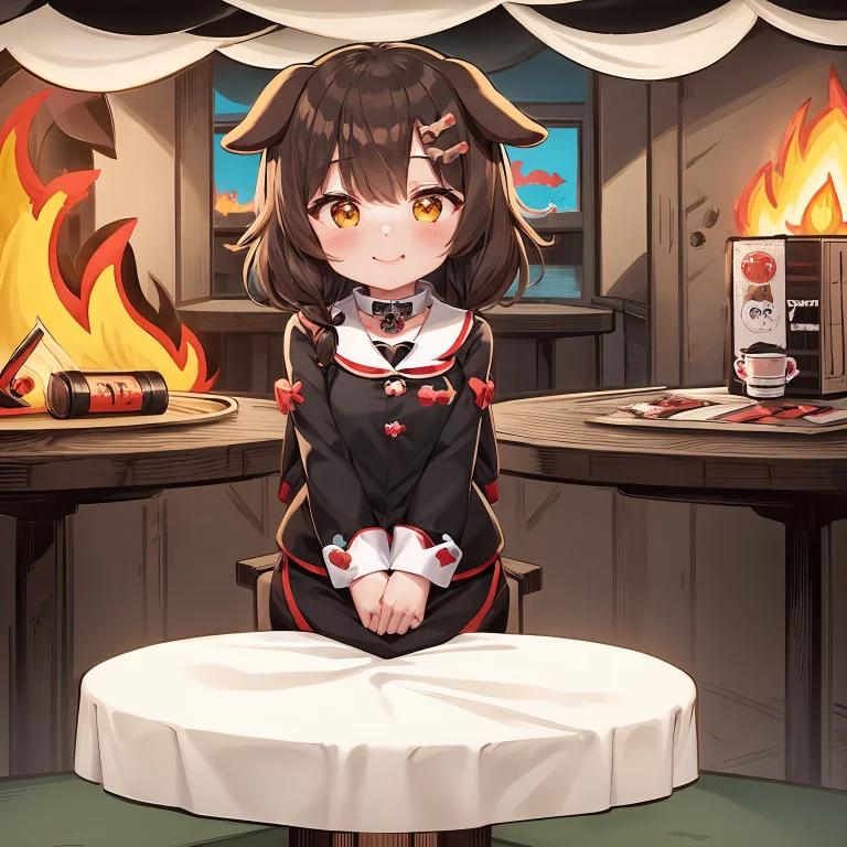Thisisfine, 1girl, Brown Hair, Dog Ears, Brown Eyes, Inugami...