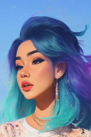 Samdoesarts Style Award Winning Portrait Of A Beautiful Woma... — Stable Diffusion AI Prompt: samdoesarts style award winning portrait of a beautiful woman in a croptop and c...