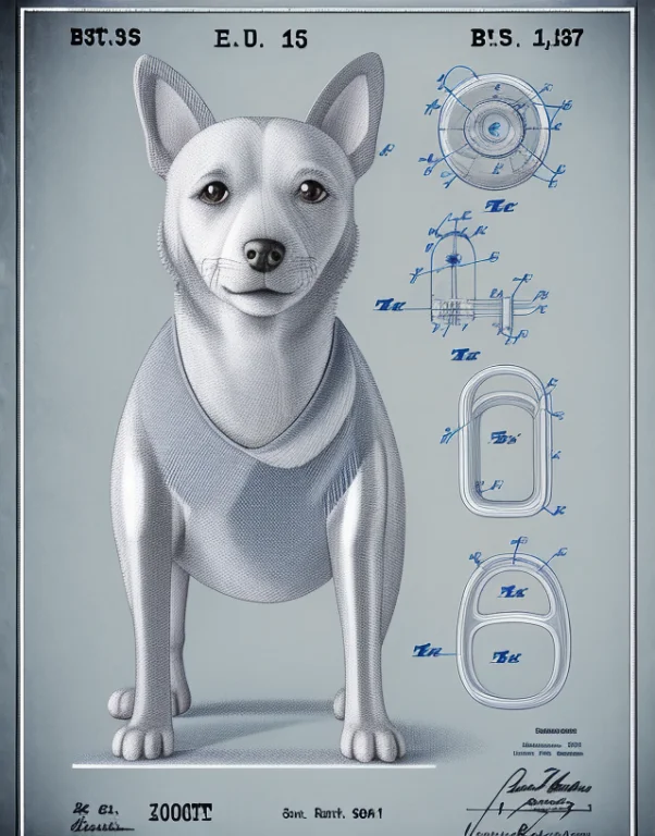 Planit Chst Patent Diagram Of A Small White Fluffy Dog Robot...