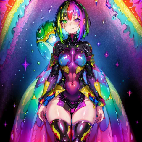 Girl, Freckles, Armor, Rainbow, Grinning, Wet, High Quality,... — Stable Diffusion AI Prompt: girl, freckles, armor, rainbow, grinning, wet, high quality, 