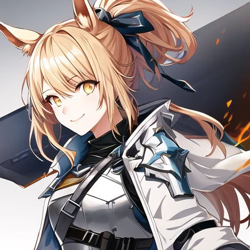 Nvinkpunk, 1girl, Nearl The Radiant Knight Arknights, Blonde...