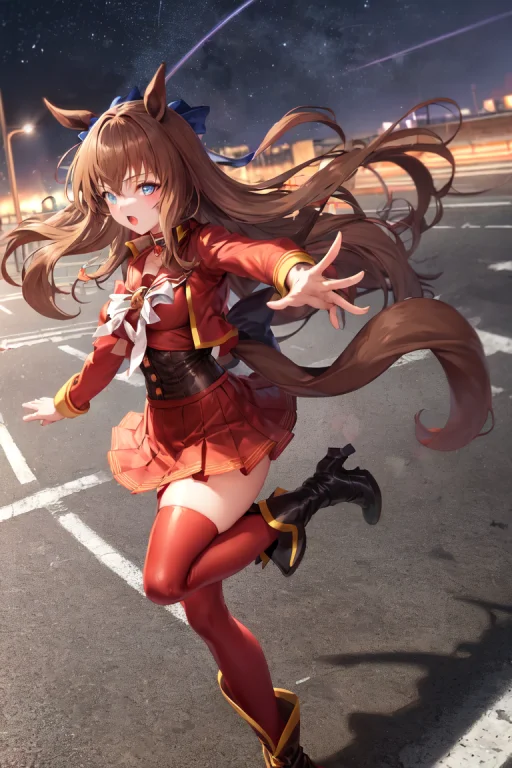 Masterpiece, Best Quality, Maruzensky Umamusume, Red Thighhi...