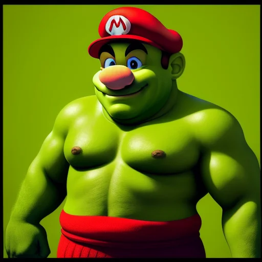 Mario As Shrek, Very High Resolution