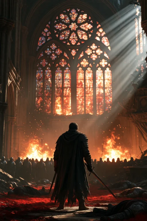 Midjourney A Digital Painting Of A Dark Fantasy Scene Inside...