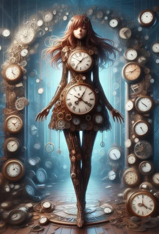 Anime, Anime, Girl, Game, One Big One Of A Giant Clock.