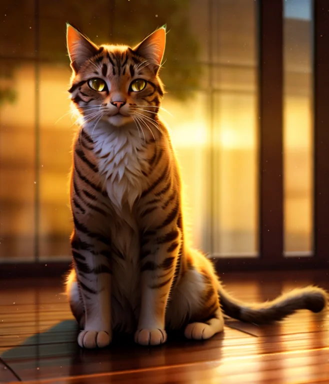 Cat, Ultra-detailed, Film Photography, Light Leaks, Larry Bu...