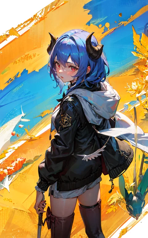 Masterpiece,1girl,solo, Lorakindredsv1-0000060.8,blue Hair,...
