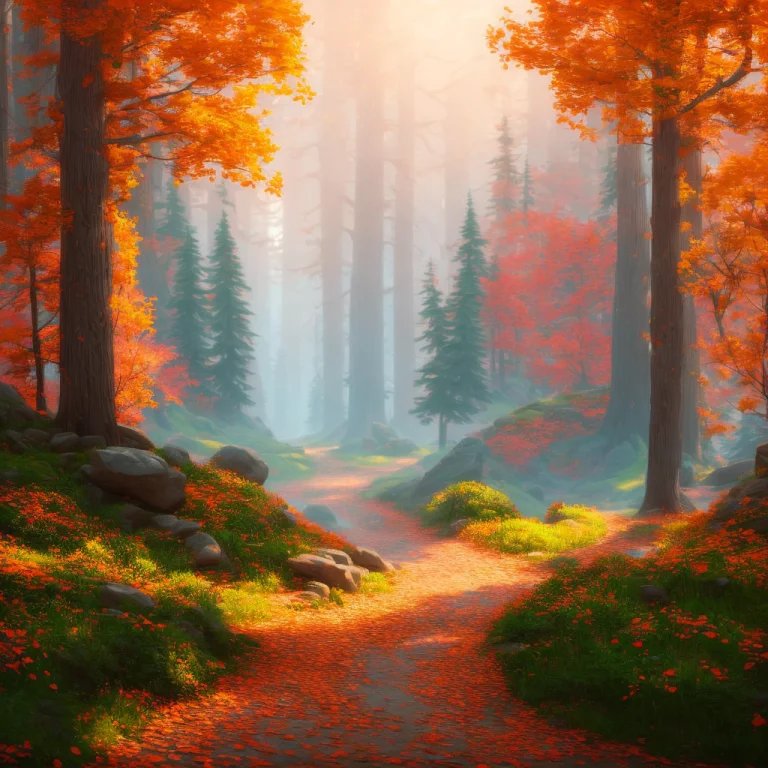 Dgtlv2, A Beautiful Forest Path, Autumn, Warm, Cinematic, Ma...