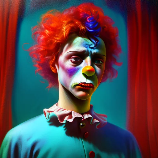 A Portrait Of A Sad Clown
