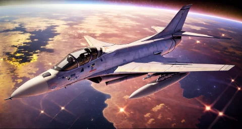 Fighter Jet, Airplane, Aircraft, No Humans, Flying, Skyscrap... — Stable Diffusion AI Prompt: fighter jet, airplane, aircraft, no humans, flying, skyscrapers, military, space...