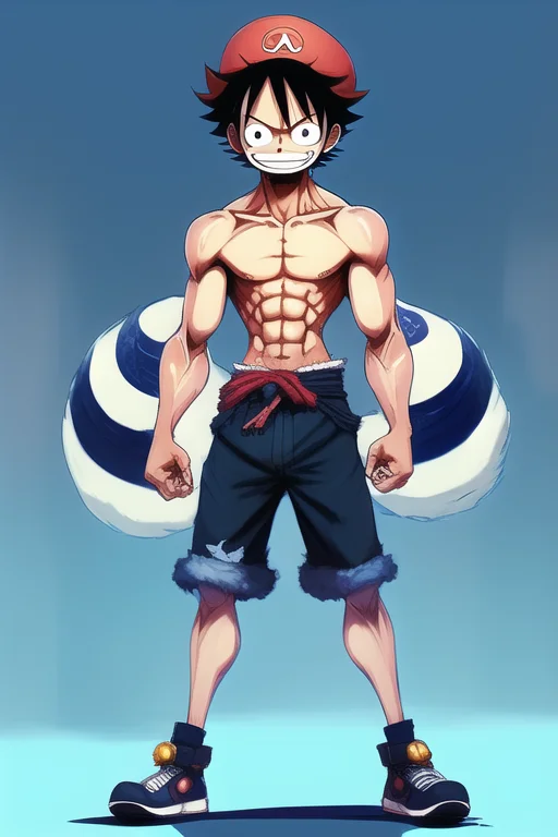 High Detail Color Photograph Of One Piece Luffy From League...