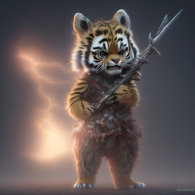 Tiger,cbzbb,cute, Little, Baby, Beautiful, Fantasy Art, Devi...