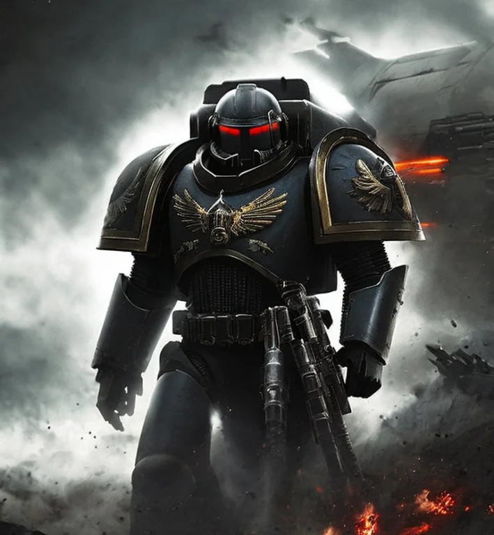 Spacemarine Hypernetspacemarine1, Blac Armor, Dark Atmospher...
