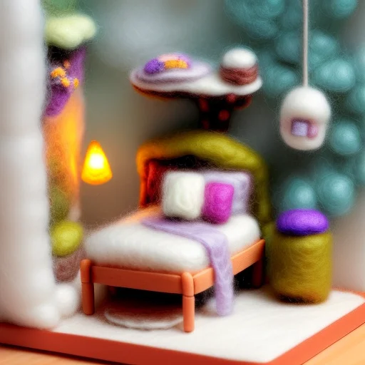 Miniwool Style Of A Beautiful And Tender Miniature Bedroom W...