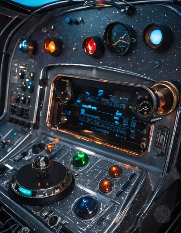 Retro-industrial Deep Space Hopper Spaceship Cockpit, Scratc...