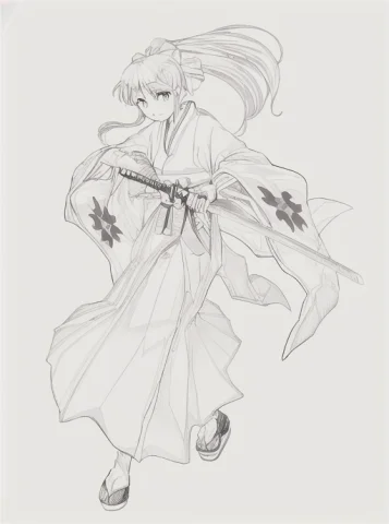 Japaneseclothes, 1girl, Solo, Sword, Hakama, Weapon, Hakamas... — Stable Diffusion AI Prompt: japanese_clothes, 1girl, solo, sword, hakama, weapon, hakama_skirt, katana, long...