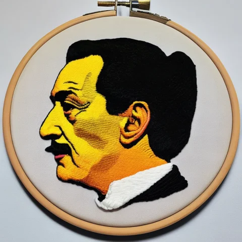 Salvador Dal, Embroidery By Embarg — Stable Diffusion AI Prompt: salvador dal�, embroidery by embarg