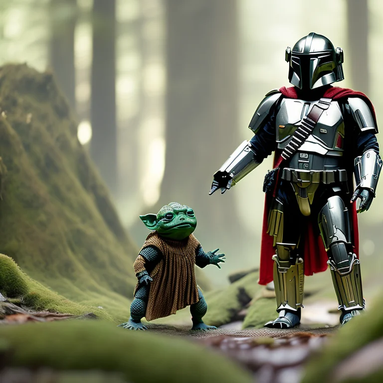 Ttdddd, Mandalorian And Yoda, Ultra High Quality Render, Hig...