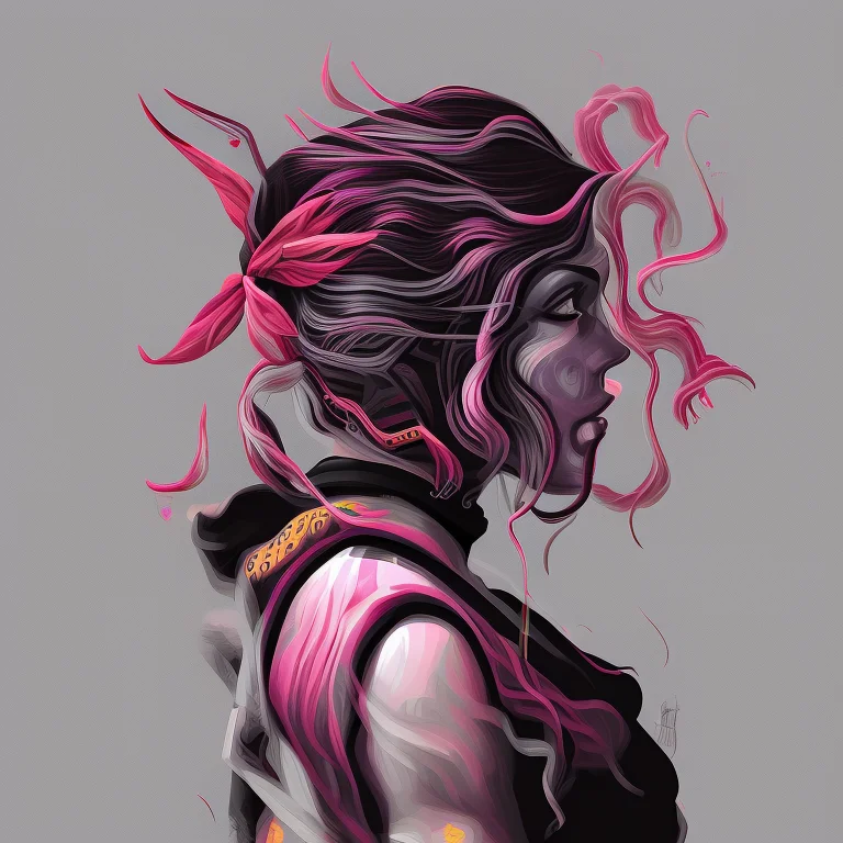 A Cropped Digital Painting Of Spiderlily,blackbackground, So...